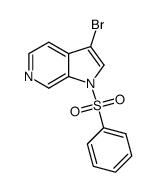 1-Benzenesulfonyl-3-bromo-1H-pyrrolo[2,3-c]pyridine结构式