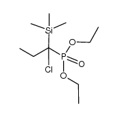 diethyl (1-chloro-1-(trimethylsilyl)propyl)phosphonate结构式