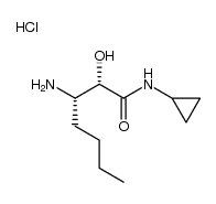 (2S,3S)-3-amino-N-cyclopropyl-2-hydroxyheptanamide hydrochloride结构式
