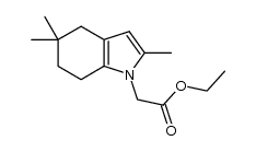 ethyl 2-(2,5,5-trimethyl-4,5,6,7-tetrahydro-1H-indol-1-yl)acetate结构式