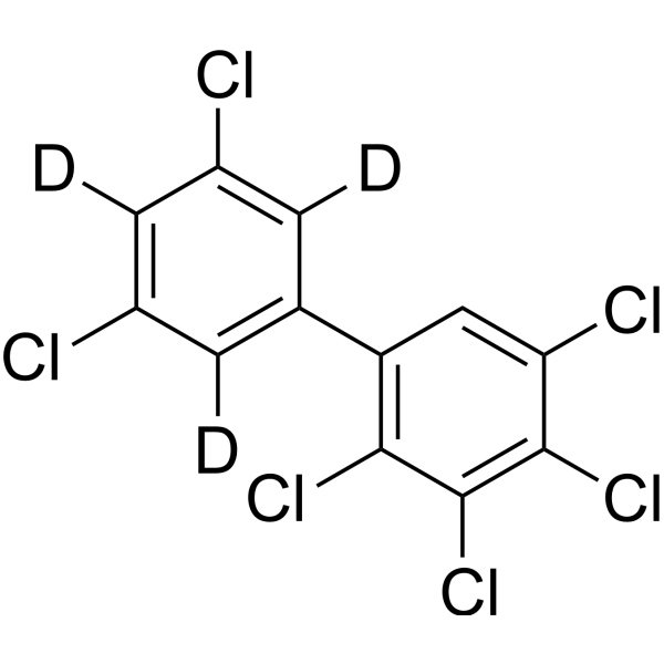 2,3,3′,4,5,5′-Hexachlorobiphenyl-2′,4′,6′-d3结构式