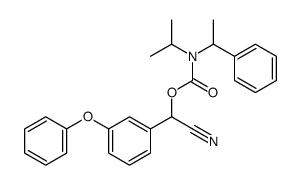 [cyano-(3-phenoxyphenyl)methyl] N-(1-phenylethyl)-N-propan-2-ylcarbamate Structure