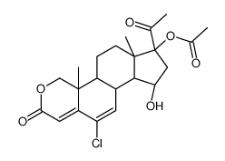 [(1R,3R,3aS,3bR,9aR,9bS,11aS)-1-acetyl-5-chloro-3-hydroxy-9a,11a-dimethyl-7-oxo-2,3,3a,3b,9,9b,10,11-octahydroindeno[4,5-h]isochromen-1-yl] acetate结构式