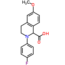 2-(4-FLUORO-PHENYL)-6-METHOXY-1,2,3,4-TETRAHYDRO-ISOQUINOLINE-1-CARBOXYLIC ACID结构式