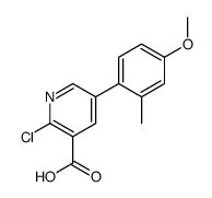 2-chloro-5-(4-methoxy-2-methylphenyl)pyridine-3-carboxylic acid结构式