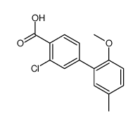 2-chloro-4-(2-methoxy-5-methylphenyl)benzoic acid结构式