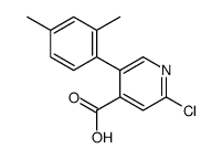 2-chloro-5-(2,4-dimethylphenyl)pyridine-4-carboxylic acid结构式