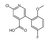 2-chloro-5-(5-fluoro-2-methoxyphenyl)pyridine-4-carboxylic acid结构式