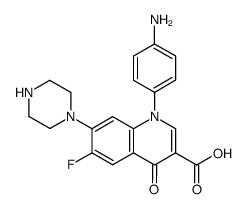 3-Quinolinecarboxylic acid, 1-(4-aminophenyl)-6-fluoro-1,4-dihydro-4-oxo-7-(1-piperazinyl)- picture