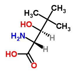 (2R, 3S)-2-Amino-3-hydroxy-4, 4-dimethylpentanoic acid structure