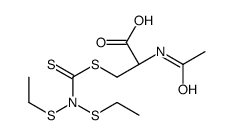 N-Acetyl-S-[bis(ethylsulfanyl)carbamothioyl]-L-cysteine结构式