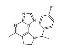 6H-Pyrrolo(3,2-E)(1,2,4)triazolo(1,5-a)pyrimidine,8-((1S)-1-(4-fluorophenyl)ethyl)-7,8-dihydro-5-methyl Structure