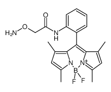 4,4-difluoro-8-(2-(2-(aminooxy)acetamido)phenyl)-1,3,5,7-tetramethyl-4-bora-3a,4a-diaza-s-indacene Structure