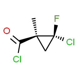 Cyclopropanecarbonyl chloride, 2-chloro-2-fluoro-1-methyl-, cis- (9CI) structure