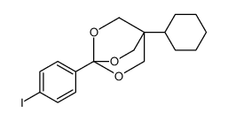 1-cyclohexyl-4-(4-iodophenyl)-3,5,8-trioxabicyclo[2.2.2]octane结构式