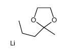 lithium,2-methyl-2-propyl-1,3-dioxolane结构式