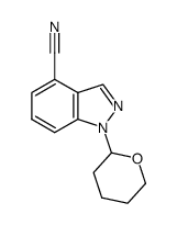 1-(tetrahydro-2H-pyran-2-yl)-1H-indazole-4-carbonitrile结构式