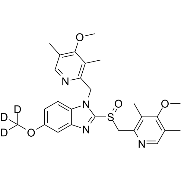 N-(4-Methoxy-3,5-dimethyl-2-pyridinyl)methyl Omeprazole-d3 Structure