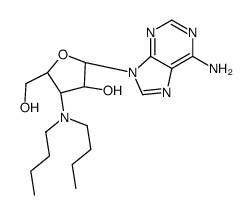 (2R,3S,4S,5S)-2-(6-aminopurin-9-yl)-4-(dibutylamino)-5-(hydroxymethyl)oxolan-3-ol结构式