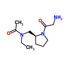 N-Ethyl-N-{[(2S)-1-glycyl-2-pyrrolidinyl]methyl}acetamide Structure