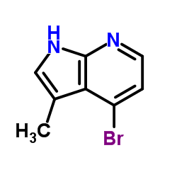 4-溴-3-甲基-1H-吡咯并[2,3-b]吡啶结构式