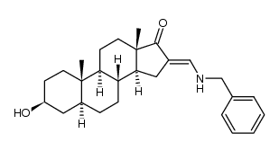 16-[(Benzylamino)methylene]-3β-hydroxy-5α-androstan-17-one结构式