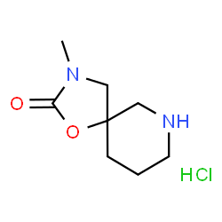 3-methyl-1-oxa-3,7-diazaspiro[4.5]decan-2-one hydrochloride结构式