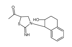 1-{(2Z)-3-[(1R,2R)-2-Hydroxy-1,2,3,4-tetrahydro-1-naphthalenyl]-2 -imino-1,3-thiazolidin-5-yl}ethanone结构式
