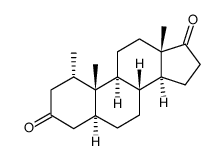1α-methyl-5α-androstane-3,17-dione Structure