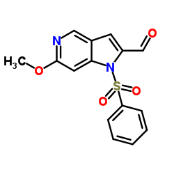 6-Methoxy-1-(phenylsulfonyl)-1H-pyrrolo[3,2-c]pyridine-2-carbaldehyde structure