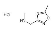 N-Methyl-1-(5-Methyl-1,2,4-Oxadiazol-3-Yl)Methanamine Hydrochloride Structure