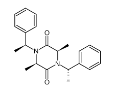 (3R,6R)-1,4-N,N-((S)-1-phenyleth-1-yl)-3,6-dimethylpiperazine-2,5-dione Structure