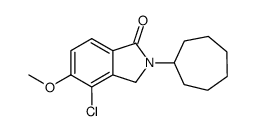 4-Chloro-2-cycloheptyl-5-methoxy-2,3-dihydro-isoindol-1-one结构式