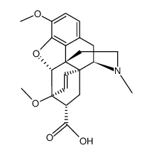 4,5α-epoxy-3,6-dimethoxy-17-methyl-6α,14α-etheno-morphinane-7α-carboxylic acid结构式