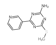 4-(硫代甲基)-6-(3-吡啶)-1,3,5-三嗪-2-胺结构式