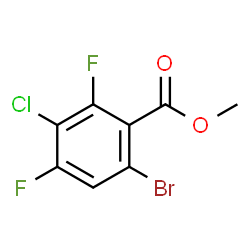 Methyl 6-bromo-3-chloro-2,4-difluorobenzoate结构式