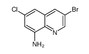 3-bromo-6-chloroquinolin-8-amine Structure