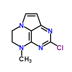 2-Chloro-4-methyl-5,6-dihydro-4H-pyrrolo[3,2,1-de]pteridine Structure