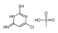 4-amino-6-chloro-1H-pyrimidine-2-thione,methanesulfonic acid结构式