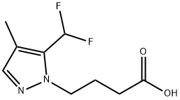 4-[5-(difluoromethyl)-4-methyl-1H-pyrazol-1-yl]butanoic acid Structure