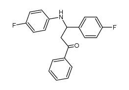3-(4-fluorophenyl)-3-(4-fluorophenylamino)-1-phenylpropan-1-one Structure