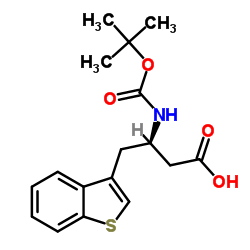 Boc-(R)-3-Amino-4-(3-benzothienyl)-butyric acid structure