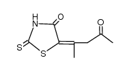 5-(1-methyl-3-oxo-butylidene)-2-thioxo-thiazolidin-4-one Structure