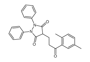 4-[3-(2,5-dimethylphenyl)-3-oxopropyl]-1,2-diphenylpyrazolidine-3,5-dione结构式