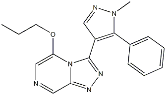 3-(1-methyl-5-phenyl-1H-pyrazol-4-yl)-5-propoxy-[1,2,4]triazolo[4,3-a]pyrazine Structure