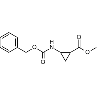 2-((((苄氧基)羰基)氨基)环丙烷-1-羧酸甲酯结构式