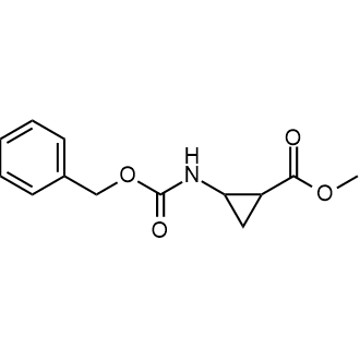 Methyl 2-(((benzyloxy)carbonyl)amino)cyclopropane-1-carboxylate structure