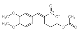 [(E)-5-(3,4-dimethoxyphenyl)-4-nitro-pent-4-enyl] acetate结构式
