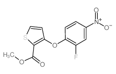 Methyl 3-(2-fluoro-4-nitrophenoxy)-2-thiophenecarboxylate structure