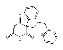 Pyridinium,1-[3-(hexahydro-2,4,6-trioxo-5-phenyl-5-pyrimidinyl)propyl]-, bromide (1:1) Structure
